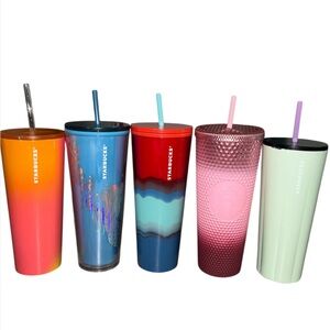 Assorted lot of Starbucks Vibrant Tumbler Collection